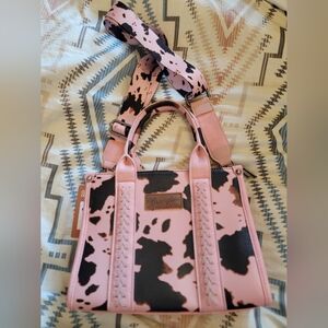 Brand new with tags wrangler cow purse pink